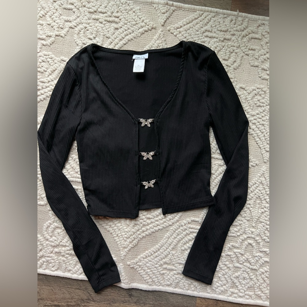 Butterfly button cardigan